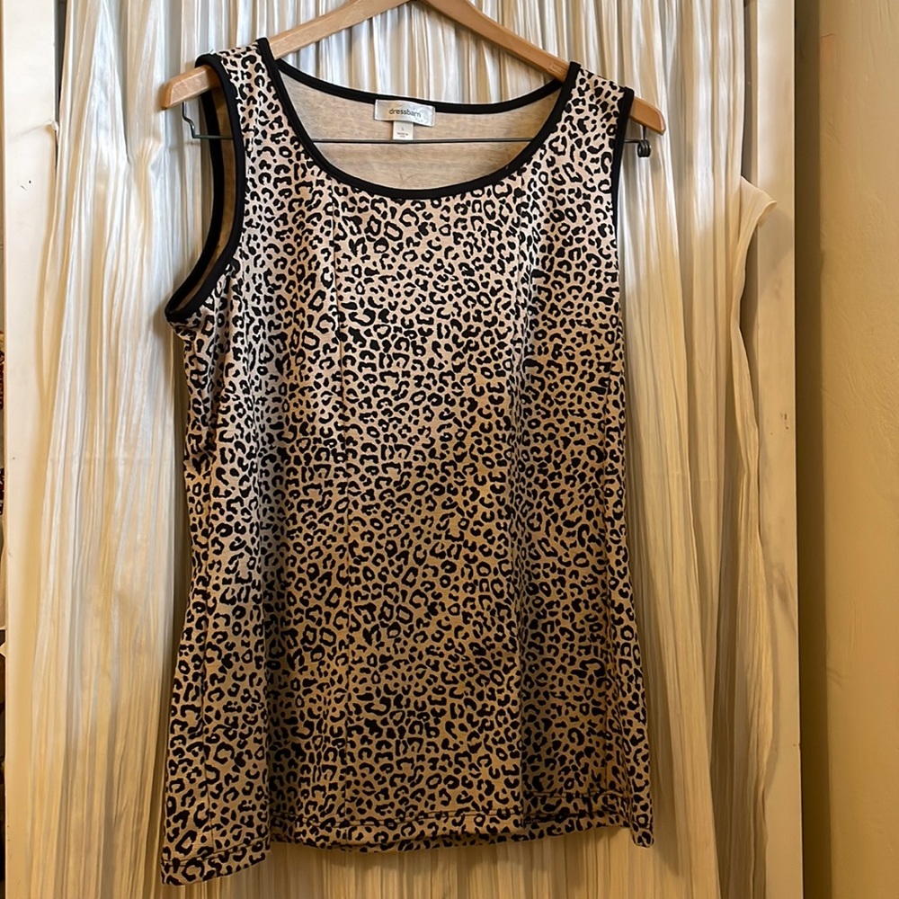 Dressbarn leopard pattern tank top
